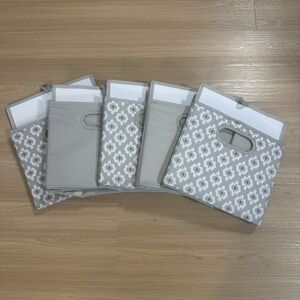 Pottery Barn Teen Gray and Patterned Storage Cubes (5)